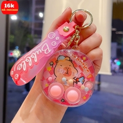Móc Khóa Bấm capybara màu hồng - Dài 7.7cm , Rộng 4.7cm - Nặng 50gram - SKU: moc288a - (Vat: MK001) - K75-T2-S11