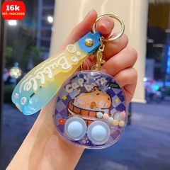 Móc Khóa Bấm capybara màu xanh dương - Dài 7.7cm , Rộng 4.7cm - Nặng 50gram - SKU: moc288b - (Vat: MK001) -  K75-T2-S10