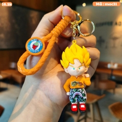 Móc Khóa Goku tóc vàng - Dây móc dài : 9.5cm - Mô Hình Cao : 7.6cm - Nặng : 50gram - No Box : bọc túi OPP - K79-T6-S7