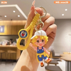 Móc Khóa Zenitsu - Dây móc dài : 9.5cm - Mô Hình Cao : 8.3cm - Nặng : 50gram - No Box : bọc túi OPP N3-K17-T4-S1