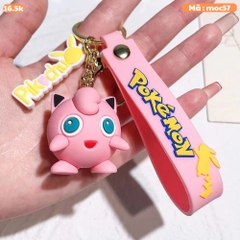 Mô Hình móc khóa Pokemon Jigglypuff - dây dài 11cm - Mô Hình cao 3cm - nặng 50gram - No Box : bọc túi OPP - K77-T3-S3