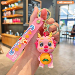 Móc Khóa Rồng hồng  - Dây móc dài : 10cm - Mô Hình Cao : 7cm - Nặng : 50gram - No Box : bọc túi OPP -K79-T2-S14
