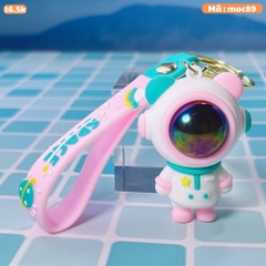 Móc Khóa Phi hành gia màu hồng - Dây móc dài : 10cm - Mô Hình Cao : 6cm - Nặng : 50gram - No Box : bọc túi OPP N3-K61-T5-S1