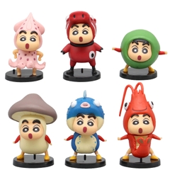 ( Giá 1 con - Bộ 6 con - Đặt Số Lượng 6 ) - Mô Hình bộ 6 Shin bút chì - Cao 5-7.5cm - nặng 300gram - Figure Cậu Bé Bút Chì - bọc túi OPP - Hộp Màu - Hm35 - (VAT G873-79) - K31-T3-S6