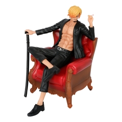 Mô Hình OnePiece Sanji ngồi Ghế - Cao 14cm - nặng 420Gram - Phụ kiện : 1 gậy cầm tay  - Figure OnePiece - có hộp màu - N4-K14
