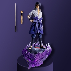 Mô hình Naruto Sasuke siêu ngầu có led ở base cao 39cm nặng 2100 gram -  Figure Naruto - Có hộp màu to đẹp