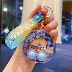 Móc Khóa Bấm capybara màu xanh dương - Dài 7.7cm , Rộng 4.7cm - Nặng 50gram - SKU : moc288b -  K75-T2-S10