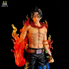 Mô Hình One Piece Ace Hỏa Quyền dáng đứng , có 2 đầu thay thế cao 42cm - Figure One Piece , có hộp màu - N1-K46-T5-S3