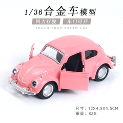 Mô Hình xe volkswagen hồng tỉ lệ 1:36 Hợp kim có thể mở cửa - bánh sau chạy cót - Dài 12cm - rộng 5cm - cao 4.5cm nặng : 200gram - FULL BOX : box màu SKU : oto187