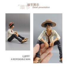 Mô hình OnePiece Luffy ngồi - Cao 10cm - No box - N1-K38-T2-S11