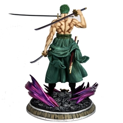Mô Hình Đồ Chơi - Mô Hình Zoro Cao 36cm + 2 đầu thay thế - OnePiece - Hộp Carton - N4-K14