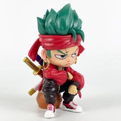 Mô Hình OnePiece Zoro AI chibi dáng ngồi - cao 15cm - nặng 270gram - Hộp Màu - Figure One Piece - N1-K56-T1-S2