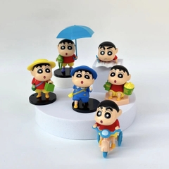 Mô Hình bộ 6 Shin bút chì cosplay - Cao 7-10cm - nặng 300gram - Figure Cậu Bé Bút Chì - bọc túi OPP - Hộp Màu - HM128 N3-K59-T2-S2