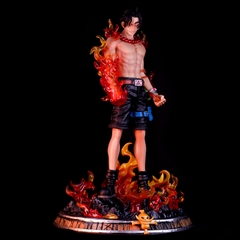 Mô Hình One Piece Ace Hỏa Quyền dáng đứng , có 2 đầu thay thế cao 42cm - Figure One Piece , có hộp màu - N1-K46-T5-S3