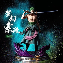 Mô Hình Đồ Chơi - Mô Hình Zoro Cao 36cm + 2 đầu thay thế - OnePiece - Hộp Carton - N4-K14