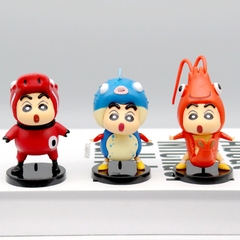 Mô Hình bộ 6 Shin bút chì - Cao 5-7.5cm - nặng 300gram - Figure Cậu Bé Bút Chì - bọc túi OPP - Hộp Màu - Hm35