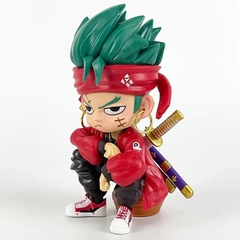 Mô Hình OnePiece Zoro AI chibi dáng ngồi - cao 15cm - nặng 270gram - Hộp Màu - Figure One Piece - N1-K56-T1-S2