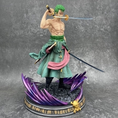 Mô Hình Đồ Chơi - Mô Hình Zoro Cao 36cm + 2 đầu thay thế - OnePiece - Hộp Carton - N4-K14