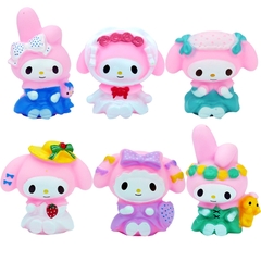 ( Giá 1 con - Bộ 6 con - Đặt Số Lượng 6 )  - Mô Hình bộ 6 nhân vật kuromi - hàng nhựa rỗng - Cao 5-7cm - nặng 300gram - Figure kuromi - No Box - ( VAT : 23747-5 - K24-T3-S5