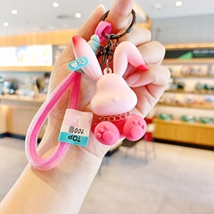 móc khóa thỏ hồng - Dây móc dài : 12cm - Mô Hình Cao : 8cm - Nặng : 50gram - No Box : bọc túi OPP n3-k18-t6-s1