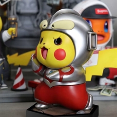 Mô Hình Pokemon pikachu cosplay Ultra Man dáng đứng - Cao 10cm - nặng 300gram - Figure pokemon - No box - K9-T2-S8