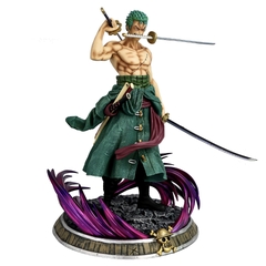Mô Hình Đồ Chơi - Mô Hình Zoro Cao 36cm + 2 đầu thay thế - OnePiece - Hộp Carton - N4-K14