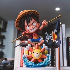 Hàng Cao Cấp - Mô hình OnePiece Luffy Chibi Ngồi Thuyền Sunny cao : 24cm - Figure OnePiece  - Full Box N1-K55-T5-S1