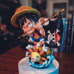 Hàng Cao Cấp - Mô hình OnePiece Luffy Chibi Ngồi Thuyền Sunny cao : 24cm - Figure OnePiece  - Full Box N1-K55-T5-S1