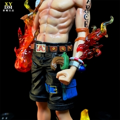 Mô Hình One Piece Ace Hỏa Quyền dáng đứng , có 2 đầu thay thế cao 42cm - Figure One Piece , có hộp màu - N1-K46-T5-S3
