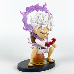 Mô Hình OnePiece luffy gear 5 AI chibi dáng ngồi - cao 17cm - nặng 270gram - Hộp Màu - Figure One Piece - N1-K56-T1-S1