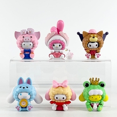 Mô hình kuromi bộ 6 kuromi blind box - cao 8cm - Nặng 300gram - Bọc Túi - Hộp Màu