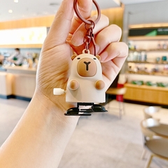 móc khóa capy bara vặn cót sữa - Mô Hình Cao : 6cm - Nặng : 50gram - No Box : bọc túi OPP N3-K61-T3-S2