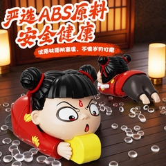 mô hình natra nằm bò chạy cót áo đỏ - cao : 6.1cm dài 10.6cm - figure natra - hộp màu n5