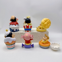 Mô Hình Bộ 6 nhân vật shin bút chì Bản B - Cao 7 - 9.5cm - nặng 300gram - Figure Cậu Bé Bút Chì - bọc túi OPP - Hộp Màu - Hm9 - N3-K34_T1-S1