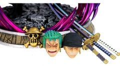 Mô Hình Đồ Chơi - Mô Hình Zoro Cao 36cm + 2 đầu thay thế - OnePiece - Hộp Carton - N4-K14