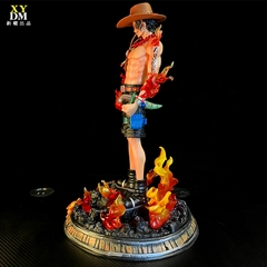 Mô Hình One Piece Ace Hỏa Quyền dáng đứng , có 2 đầu thay thế cao 42cm - Figure One Piece , có hộp màu - N1-K46-T5-S3
