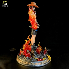 Mô Hình One Piece Ace Hỏa Quyền dáng đứng , có 2 đầu thay thế cao 42cm - Figure One Piece , có hộp màu - N1-K46-T5-S3