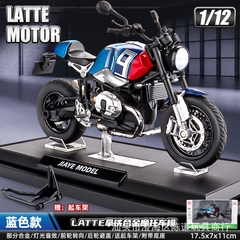 Mô Hình xe máy Motor BMW R9T xanh đỏ 719 1:12 Hợp kim - Dài 17.5cm - rộng 7cm - cao 11cm - nặng ~ 700gram - FULL BOX : box màu SKU : oto385 n3-k6-t5-s3
