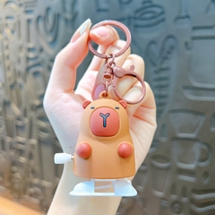 móc khóa capy bara vặn cót nâu -  Mô Hình Cao : 6cm - Nặng : 50gram - No Box : bọc túi OPP N3-K62-T1- S2
