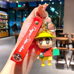 Móc Khóa Shin đội mũ cầm hộp cơm . Dây móc dài : 10cm - Mô Hình Cao : 6cm - Nặng 50gram K76-T7-S4