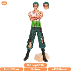 Mô Hình OnePiece Zoro đẫm máu - Cao 29cm - nặng 430gram  + phụ kiện có 2 đầu thay thế + 1 đế kẹp chân - Figure OnePiece - No box -  N3-K59-T1-S2