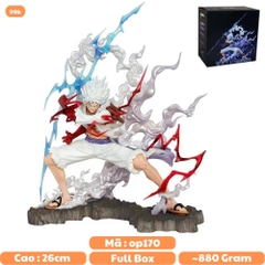 Mô Hình OnePiece Luffy gear 5 tcầm sét chiến đấu  - Cao 20cm - nặng 880gram - Phụ kiện đi kèm : 1 sét cầm tay , Figure OnePiece - có vỏ hộp màu - N4-K5