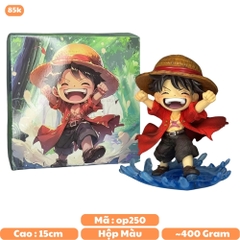 Mô hình OnePiece Luffy Kid dáng đứng cười - Cao 15cm - nặng 400gram - Figure One Piece - Có hộp màu - N1-K55-T2-S1