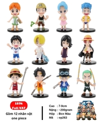 Mô Hình OnePiece bộ 12 nhân vật chibi OnePiece Blind Box - Cao : 7-9cm - Nặng : 200gram - Figure OnePiece - Hộp Màu - K31-T1-S12