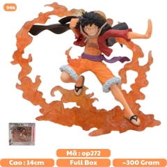 Mô hình OnePiece Luffy trạng thái chiến đấu - Cao 14cm - nặng 300gram - Figure One Piece - Full box - N1-K55-T5-S3