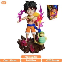 Mô Hình OnePiece luffy tập luyện cùng đệ tử - cao 19cm - nặng 270gram - Hộp Màu - Figure One Piece - N1-K45-T1-S3