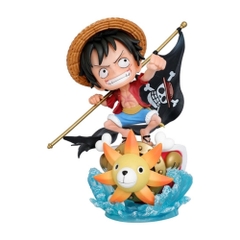 Hàng Cao Cấp - Mô hình OnePiece Luffy Chibi Ngồi Thuyền Sunny cao : 24cm - Figure OnePiece  - Full Box N1-K55-T5-S1