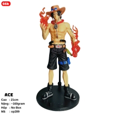 Mô Hình OnePiece Ace dáng đứng siêu ngầu có gậy chống lưng Cao : 21cm nặng 160g - One Piece - Bọc Túi Opp - No Box - K18-T2-S3