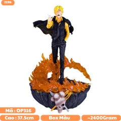 Mô Hình OnePiece Sanji áo choàng siêu ngầu Cao : 37.5cm nặng 2400g - One Piece - Full Box - Hộp Màu - K22-T4-S9