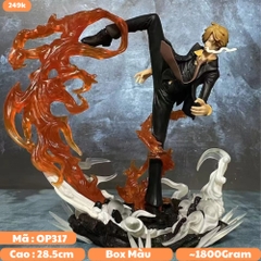 Mô Hình OnePiece Sanji chiến đấu siêu ngầu Cao : 28.5cm nặng 1800g - One Piece - Full Box - Hộp Màu - K13-T4-S4-S5 (G-12)